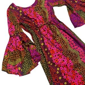 🩷1960s Psychedelic Floral Dress🩷